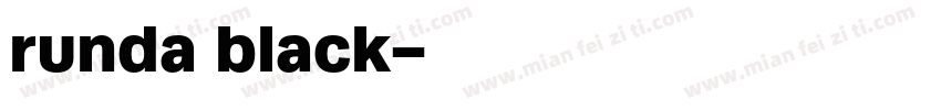 runda black字体转换
